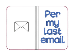 Per my last email notebook cover (2 sizes available) machine embroidery design DIGITAL DOWNLOAD