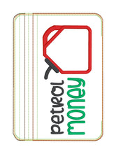 Load image into Gallery viewer, Petrol Money applique ITH Bag (4 sizes available) machine embroidery design DIGITAL DOWNLOAD