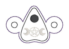 Load image into Gallery viewer, Planchette Shoe Charm machine embroidery design (3 versions included) DIGITAL DOWNLOAD