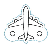 Load image into Gallery viewer, Plane Shoe Charm machine embroidery design single and multi files (3 versions included) DIGITAL DOWNLOAD