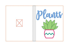Load image into Gallery viewer, Plants Notebook Cover 2 sizes available machine embroidery design DIGITAL DOWNLOAD
