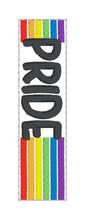 Load image into Gallery viewer, Pride fob set (4x4 &amp; 4x7 sizes included) machine embroidery design DIGITAL DOWNLOAD