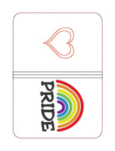 Load image into Gallery viewer, Pride Rainbow notebook cover (2 sizes available) machine embroidery design DIGITAL DOWNLOAD