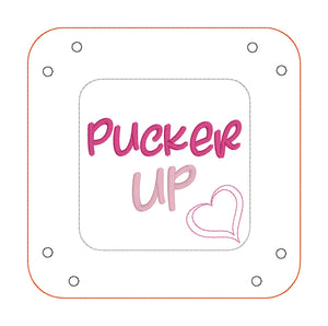Pucker up makeup wipe and tray set (2 sizes of wipes and 2 sizes of trays included) machine embroidery design DIGITAL DOWNLOAD