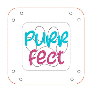 Purr-fect cat wipe & Tray set (2 sizes of wipes & 2 sizes of trays included) machine embroidery design DIGITAL DOWNLOAD