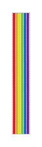 Rainbow Key fob machine embroidery design 5x7 & 6x10 sizes included DIGITAL DOWNLOAD