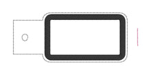 Load image into Gallery viewer, Rectangle Bottle Band applique and blank versions included machine embroidery design DIGITAL DOWNLOAD