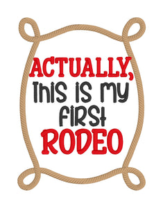 Actually, this is my first rodeo machine embroidery design (5 sizes included) DIGITAL DOWNLOAD