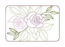 Load image into Gallery viewer, Rose ITH mugrug (4 sizes included) machine embroidery design DIGITAL DOWNLOAD