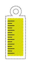 Load image into Gallery viewer, Teacher Survival Kit ITH Bag and ruler charm (4 sizes available) machine embroidery design DIGITAL DOWNLOAD