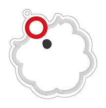 Load image into Gallery viewer, Santa beard applique ornament 4x4 machine embroidery design DIGITAL DOWNLOAD