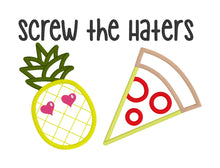 Load image into Gallery viewer, Screw the Haters applique machine embroidery design (4 sizes included) DIGITAL DOWNLOAD