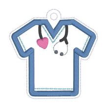 Load image into Gallery viewer, Scrub Applique eyelet fob and snap tab set