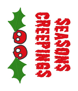 Season's Creepings machine embroidery design (4 sizes included) DIGITAL DOWNLOAD