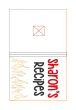 Load image into Gallery viewer, Sharon&#39;s recipes notebook cover (2 sizes available) machine embroidery design DIGITAL DOWNLOAD