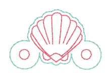 Load image into Gallery viewer, Shell Charm machine embroidery design (3 versions included) DIGITAL DOWNLOAD