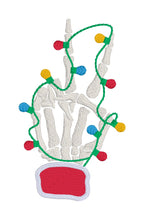 Load image into Gallery viewer, Skeleton Lights machine embroidery design (4 sizes available) DIGITAL DOWNLOAD