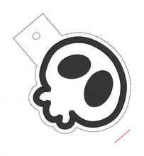 Load image into Gallery viewer, Skull applique Bottle Band machine embroidery design DIGITAL DOWNLOAD