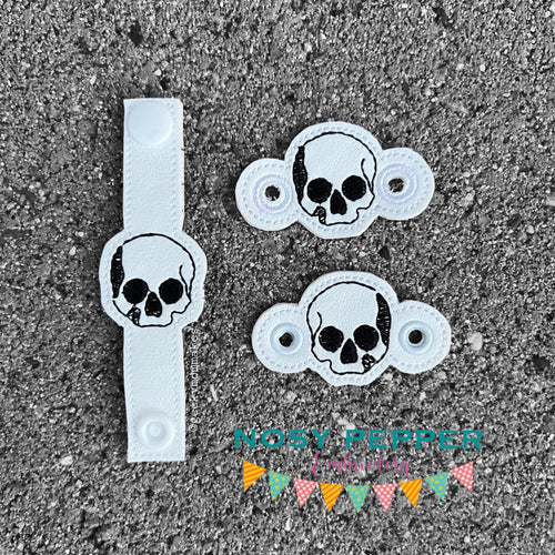 Skull Shoe Charm machine embroidery design (3 versions included) DIGITAL DOWNLOAD