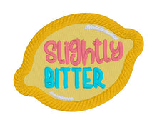 Load image into Gallery viewer, Slightly Bitter patch (2 sizes included) machine embroidery design DIGITAL DOWNLOAD