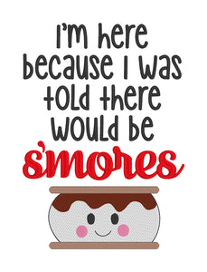 I was told there would be S'mores machine embroidery design (4 sizes included) DIGITAL DOWNLOAD