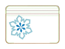 Load image into Gallery viewer, Snowflake applique ITH Bag (5 sizes available) machine embroidery design DIGITAL DOWNLOAD
