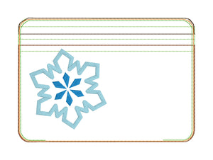 Snowflake applique ITH Bag (5 sizes available) machine embroidery design DIGITAL DOWNLOAD