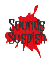 Load image into Gallery viewer, Sounds Suspish machine embroidery design (5 sizes included) DIGITAL DOWNLOAD