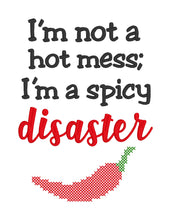 Load image into Gallery viewer, Spicy disaster machine embroidery design (4 sizes included) DIGITAL DOWNLOAD
