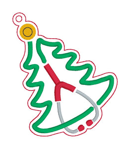 Stethoscope Tree ornament machine embroidery design DIGITAL DOWNLOAD