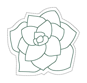 Succulent Coaster machine embroidery design DIGITAL DOWNLOAD