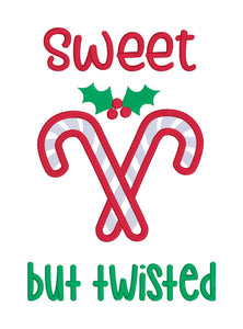 Sweet But Twisted Applique machine embroidery design DIGITAL DOWNLOAD