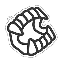 Load image into Gallery viewer, Teeth Applique Bookmark machine embroidery design DIGITAL DOWNLOAD
