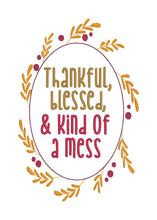 Load image into Gallery viewer, Thankful, Blessed machine embroidery design (4 sizes included) DIGITAL DOWNLOAD
