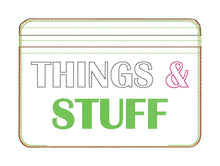 Load image into Gallery viewer, Things &amp; Stuff ITH Bag (4 sizes available) machine embroidery design DIGITAL DOWNLOAD