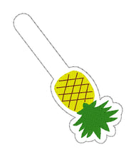 Load image into Gallery viewer, Upside down pineapple snap tab (single &amp; multi files included) machine embroidery design DIGITAL DOWNLOAD