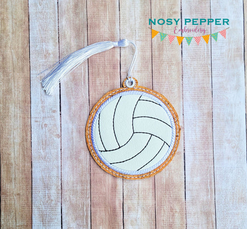 Volleyball Applique bookmark/bag tag/ornament machine embroidery design DIGITAL DOWNLOAD