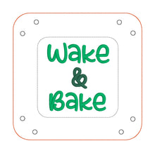 Load image into Gallery viewer, Wake and bake wipe and tray set (2 sizes of wipes &amp; 2 sizes of trays included) machine embroidery design DIGITAL DOWNLOAD