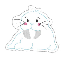 Load image into Gallery viewer, Walrus Bookmark machine embroidery design DIGITAL DOWNLOAD