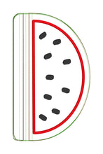 Load image into Gallery viewer, Watermelon applique ITH Bag (3 sizes available) machine embroidery design DIGITAL DOWNLOAD