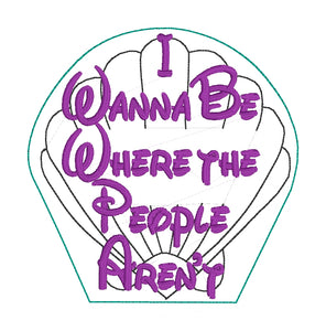 Where the People Aren't Coaster machine embroidery design DIGITAL DOWNLOAD