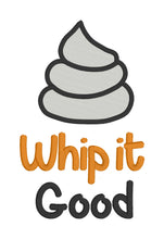 Load image into Gallery viewer, Whip it good (Thanksgiving version) machine embroidery design (5 sizes included) DIGITAL DOWNLOAD