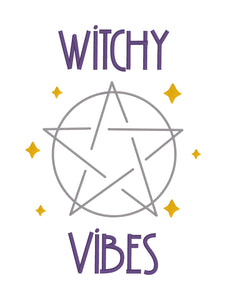Witchy Vibes machine embroidery design (4 sizes included) DIGITAL DOWNLOAD