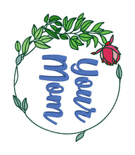 Load image into Gallery viewer, Your Mom Your Mum machine embroidery design (4 sizes and 2 versions included) DIGITAL DOWNLOAD